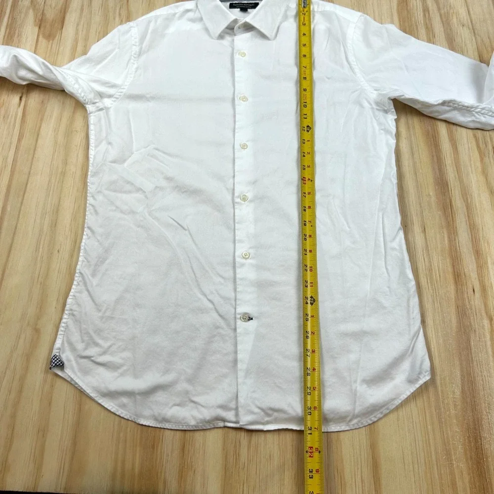 Banana Republic Shirt Mens Medium White 120s Supima Cotton Camden Fit Business